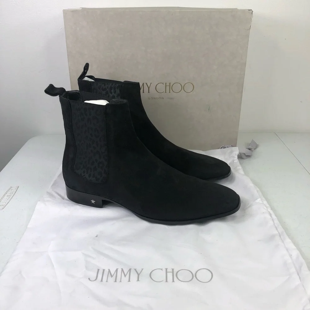 JIMMY Choo Men’s Sawyer Black Suede Ankle Boots